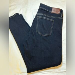 NWT Lauren Ralph Lauren Dark Blue Premier skinny ankle jeans Petite plus sz 14P